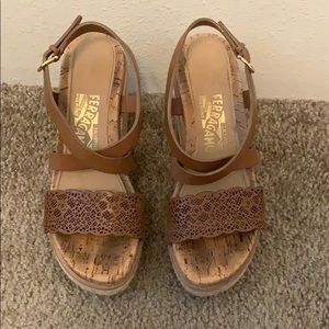 Salvatore Ferragamo Brown Wedges